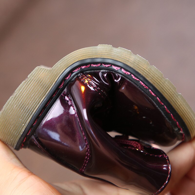 freundlicher freundlicher Kleinkind Baby Kleine Mädchen Patent Leder Martin Stiefel Schuhe Für Mädchen Weiß Schnee Stiefel Neue 1 2 3 4 5 6 7 jahre 29