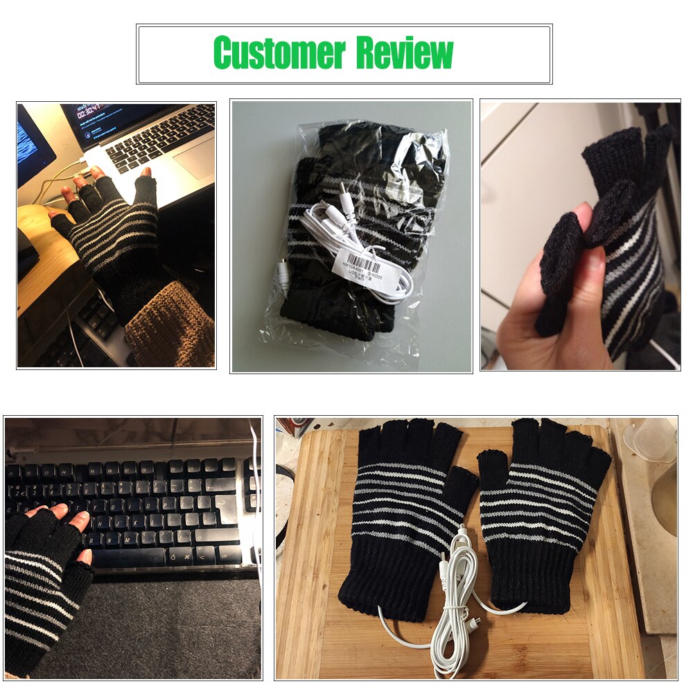 Guanti riscaldati USB scaldamani termici invernali guanti riscaldanti elettrici per bici da ufficio interno guanti da ciclismo sicurezza 5V