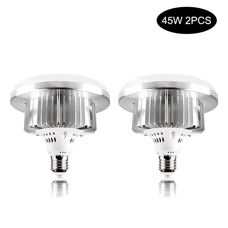 Photography Remote Control LED Light Bulb Adjustable Color Temperature 3800k to 5500k Lighting Photo Studio Lamp: 2pcs 45W Bulb