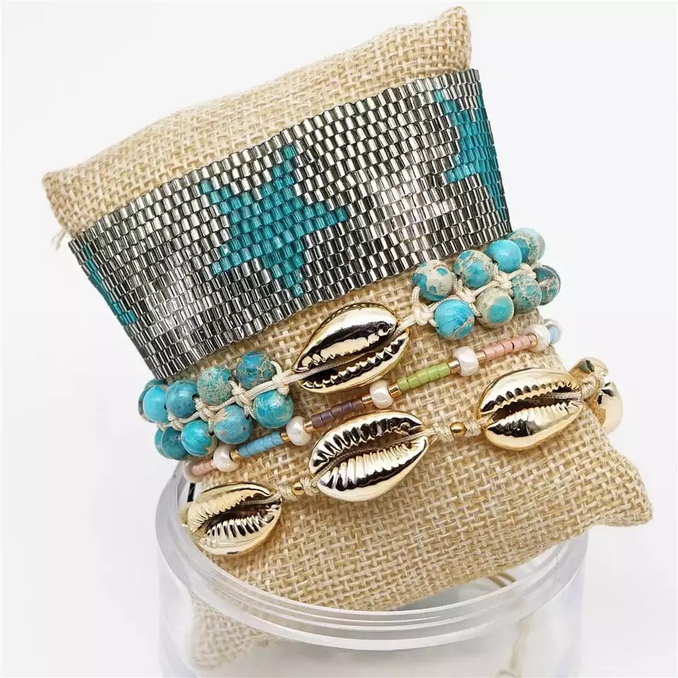 ZHONGVI Delcia MIYUKI Bracelet Shell Bracelet Women Star Pulseras Mujer Jewelry Summer Beach Tassel Natural Stone Armband