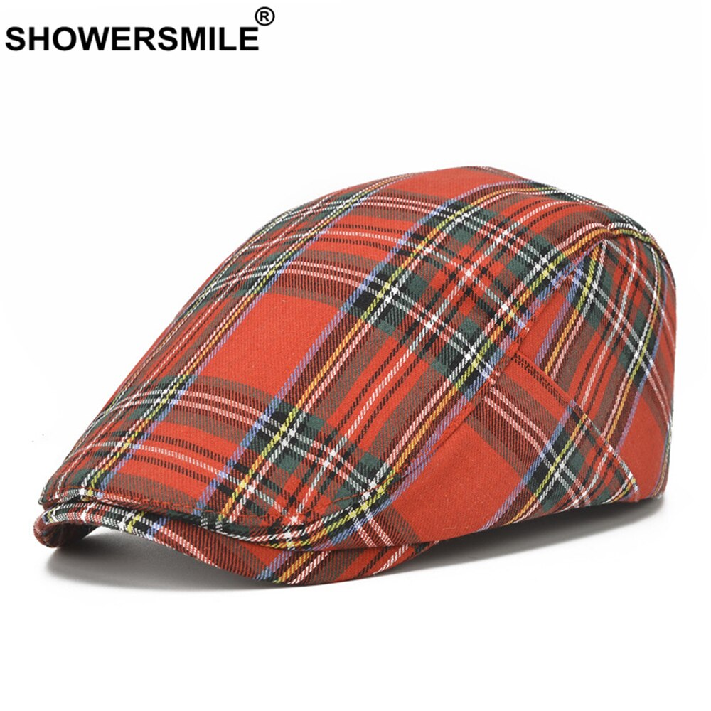 SHOWERSMILE Beret Hat British Style Flat Cap for Men Women Vintage Gatsby Newsboy Cap Spring Summer Driver Cabbie Hat