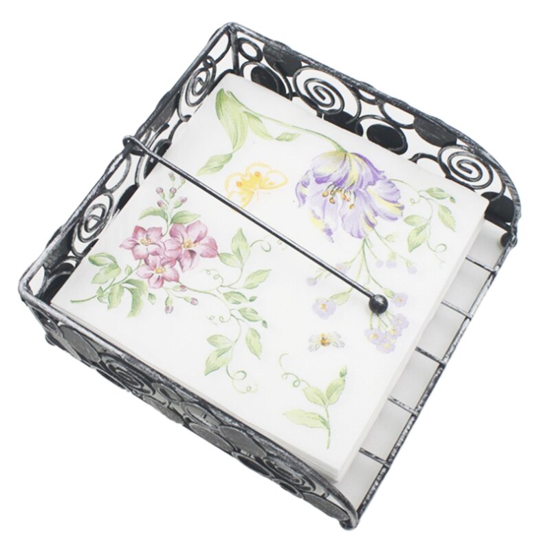 100 Pcs Printed Feature Flower Pattern Paper Napkins For Event & Party Decoration Tissue Paper Towels Daily Necessities