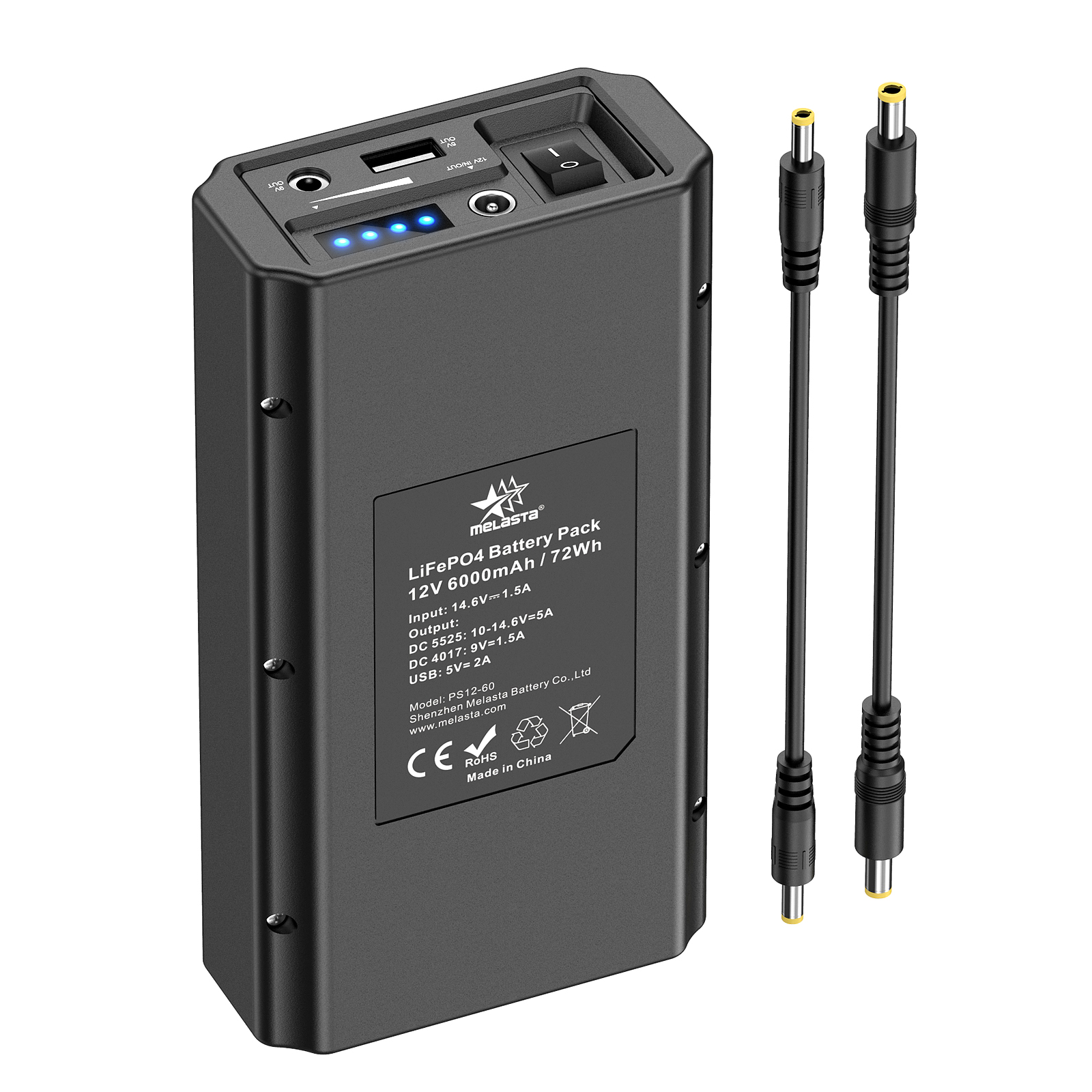 Melasta 12V 6000Mah Oplaadbare Batterij Lifepo4 Power Bank Voor Led Strip/Id Camera/Versterker/Modem/Dvr Zaklamp: Paars