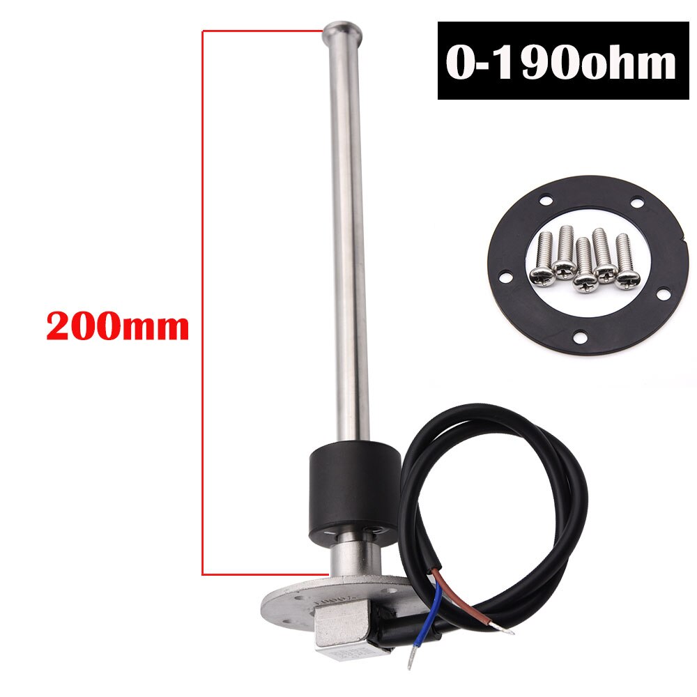 0 ~ 190ohm Brandstofniveausensor Waterdichte IP67 Boot Auto Water Niveau/Brandstofmeter Met 52Mm Gauge 150/200/250/300/350Mm: 200mm-190 ohm