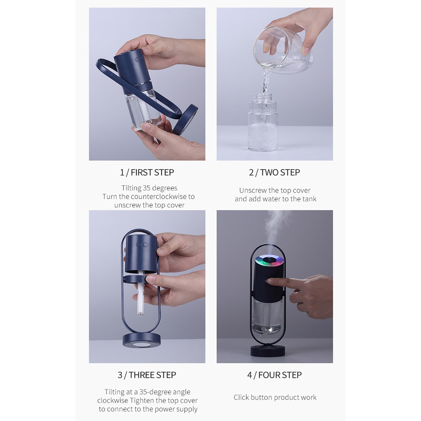 Humidifier desktop mini humidifier aroma diffuser ... – Grandado