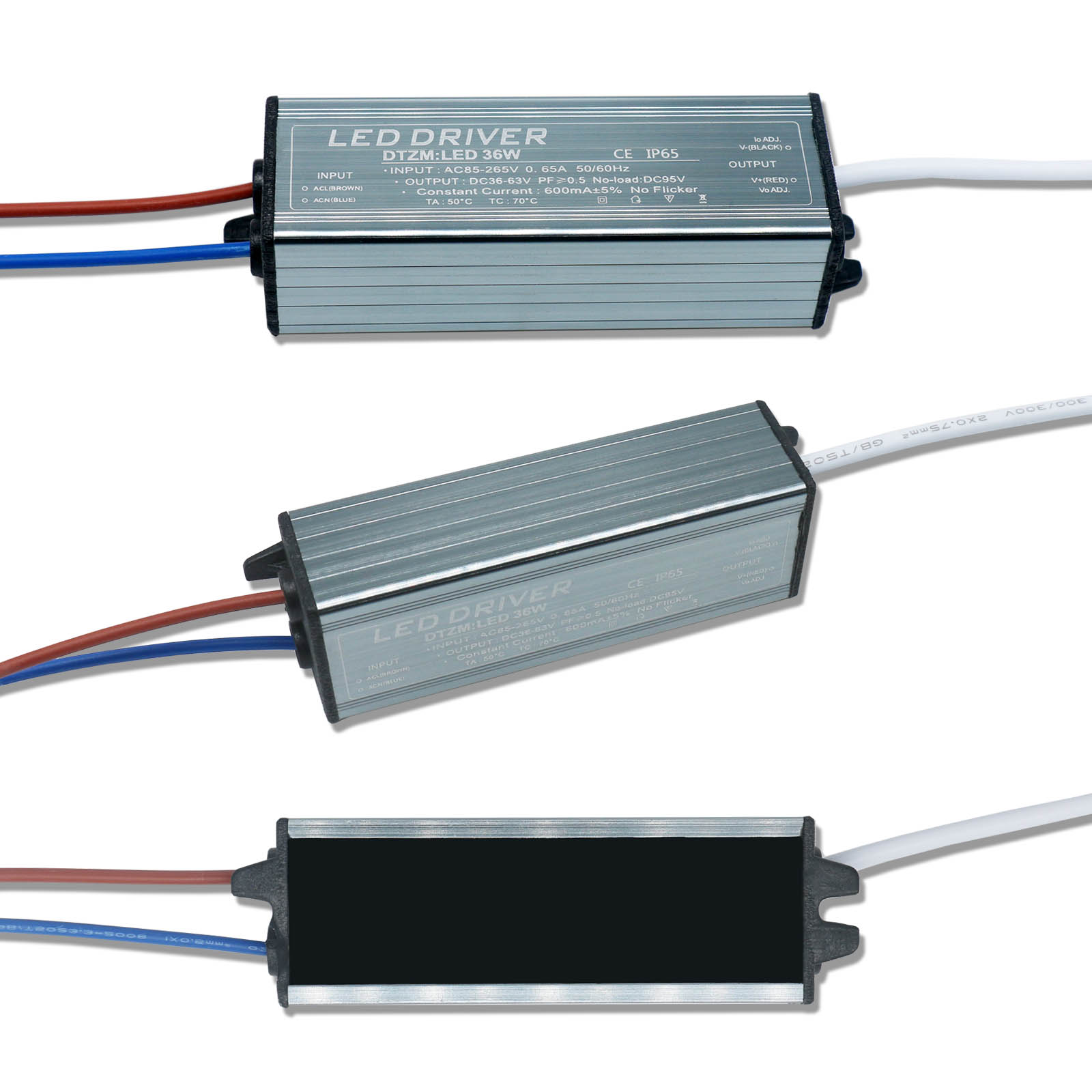 LED Driver 600mA 36W For LEDs Power Supply AC85-265V Lighting Transformers For Outdoor waterproof Output 36-63V DIY