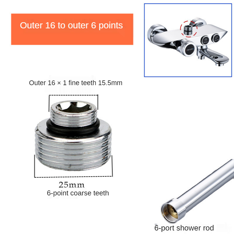Wasserhahn Zugriffs Regen Dusche Wasserhahn Adapter Wasser Invertiert Schraube Mischventil Bad Reiniger Belüfter Stecker Küche Wasserhahn Teil: Black