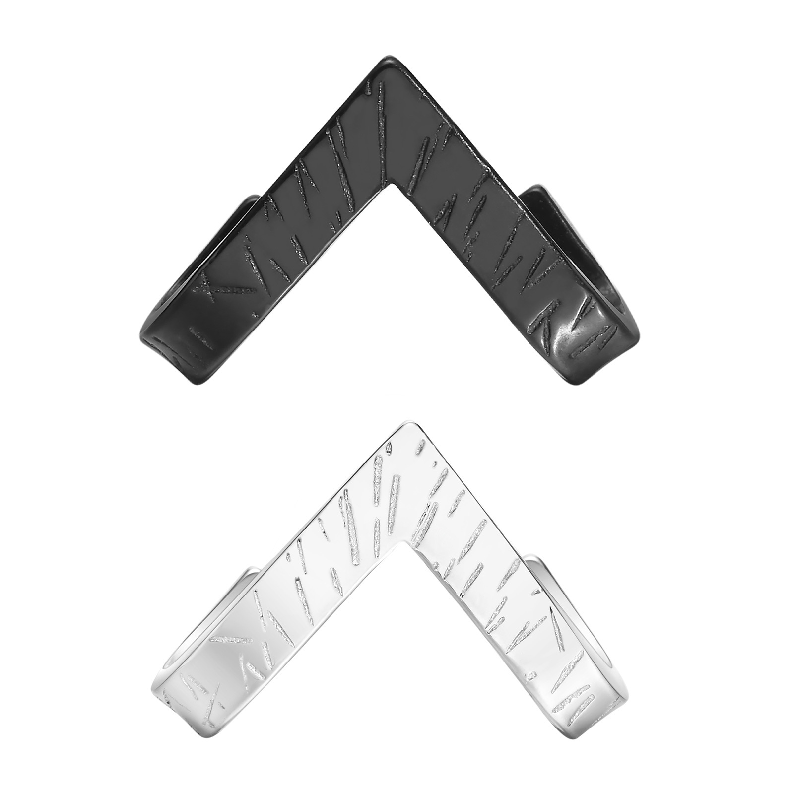 Pendiente geométrico para hombre, pendientes triangulares de acero inoxidable, joyería antialérgica Punk Cool para niños, para él masculino: Color acero