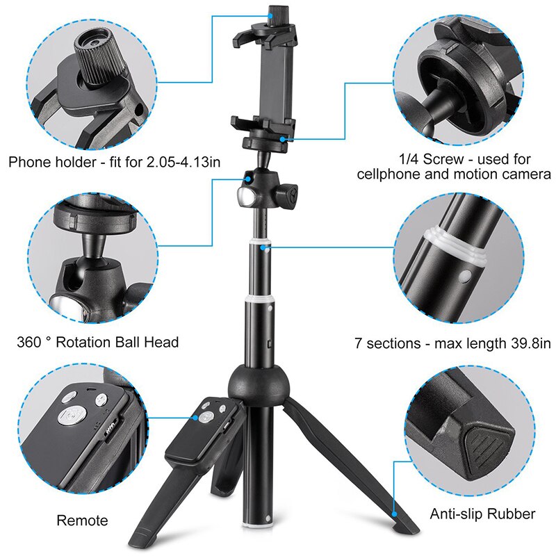 Stative Selfie Stock Bluetooth Fernbedienung Handheld Monopod Selbst