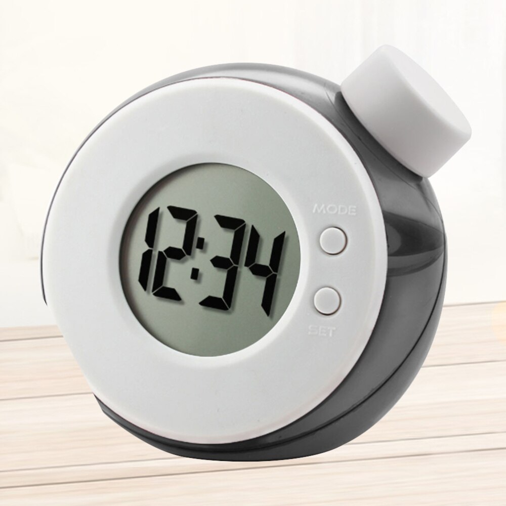Water Energy Clock LED Display Clock Water Jar Clock Battery Include(Red): Black