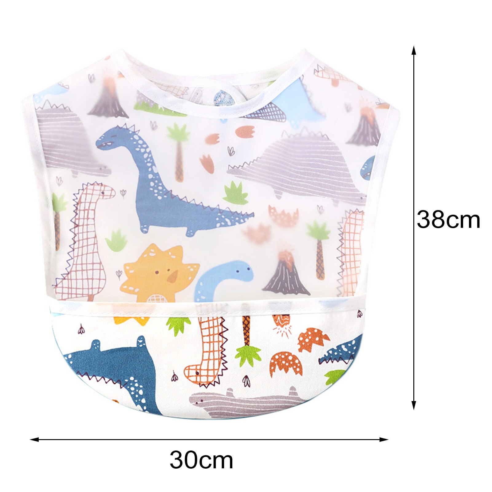 Tablier à manches longues pour enfants, dessin d&#39;alimentation, décolleté réglable, imperméable, doux, attrape-nourriture, bavoirs