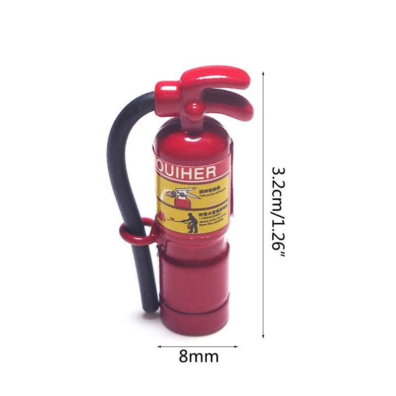 1:12 Scale Dollhouse Miniature Simulated Fire Extinguisher Model Decoration Toy G99C
