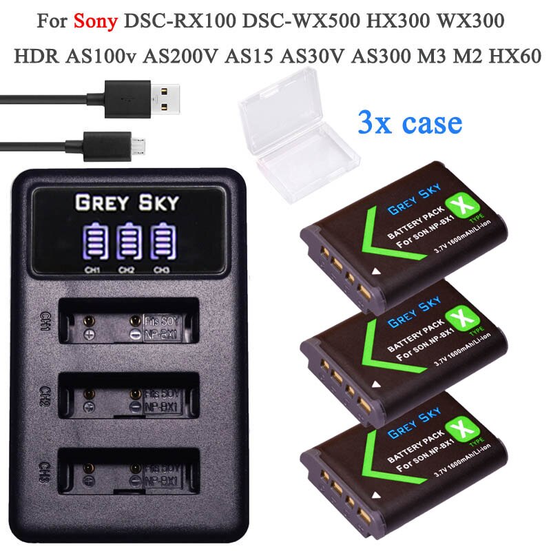 NP-BX1 NP BX1 batería para Sony DSC-WX350 HX60 HX400 H400 HX50 RX100M3 RX1R RX100M2 HX300 RX100 RX1 PJ410 X405 PJ240E: Package 8