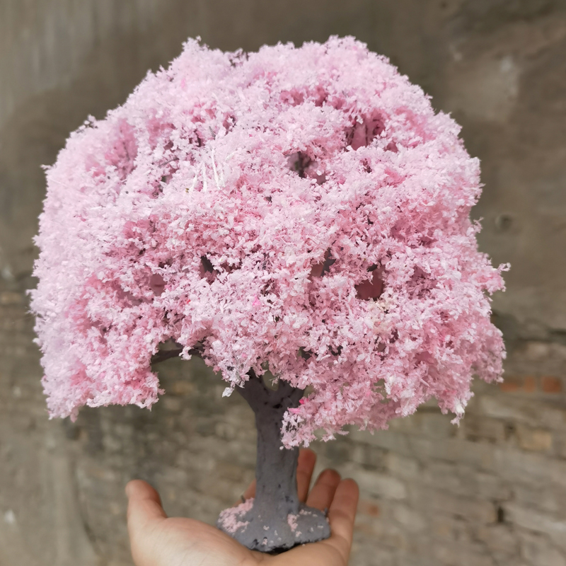 10-25cm simulation cherry blossom tree model flower tree Japanese doll house decor landscape animation garden scenery diorama