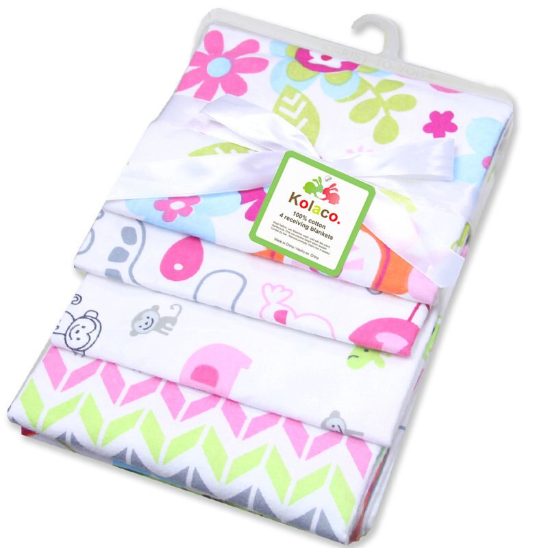 4pcs/lot cotton flannel newborn baby blankets cotton throws baby blanket grasping carpe 76 x 76 cm newborn photography props: BS4002-32