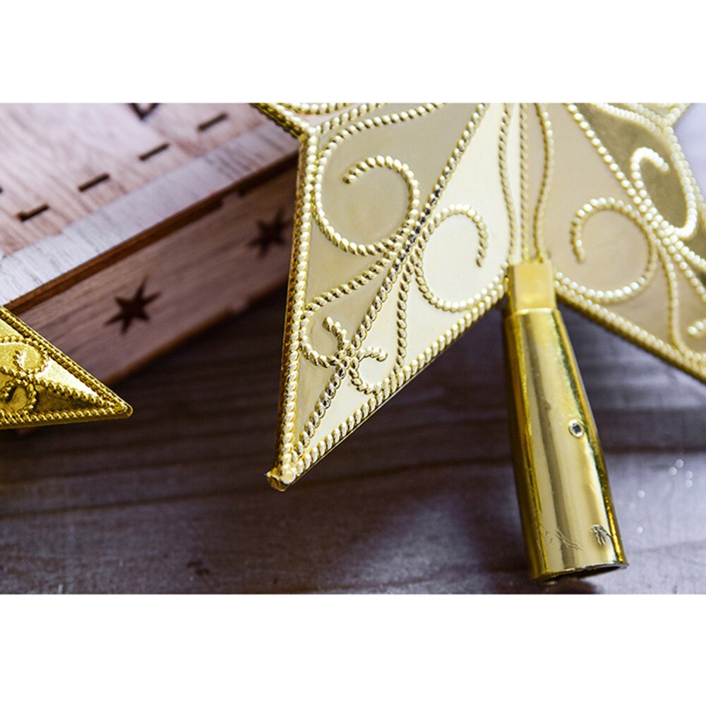 20cm Star Tree Topper Golden Star Christmas Tree Topper 5 Point Star Festival Treetop Decor for Home Party (Gold