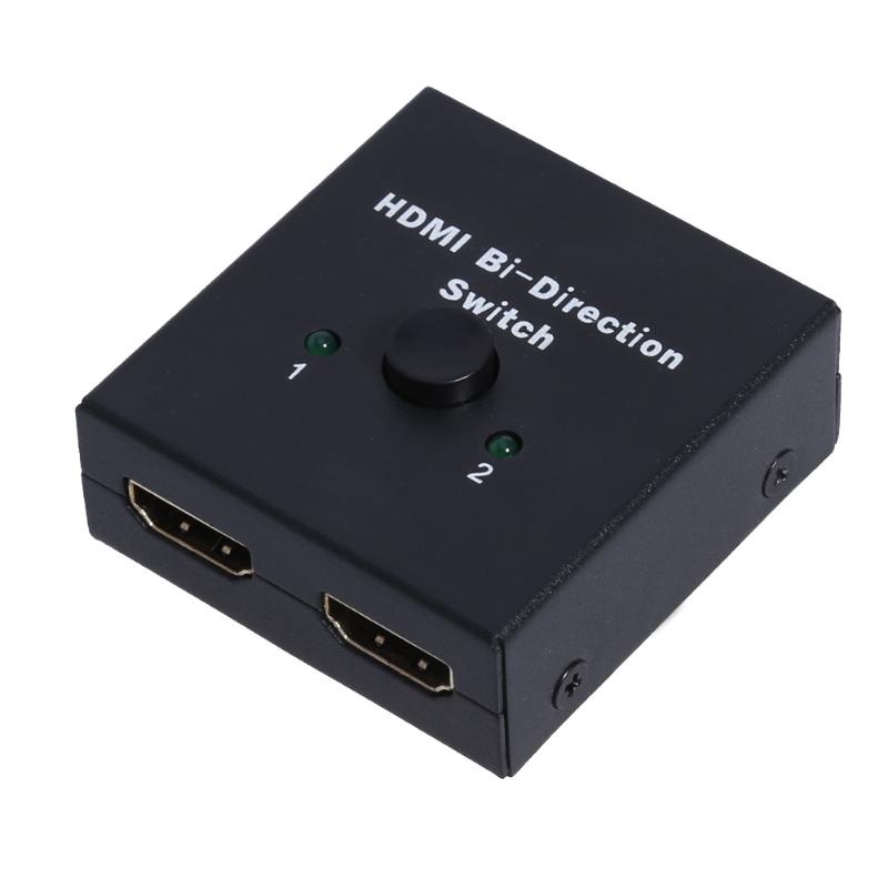 Hdmi Splitter 2.0 Distributor One in Two out Frequency Divider Computer Splitter Video Switcher Supporting up-to-Date Function: black