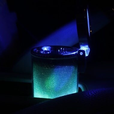 Car Led Colorful Light Ashtray Hanging Illumination Ashtray