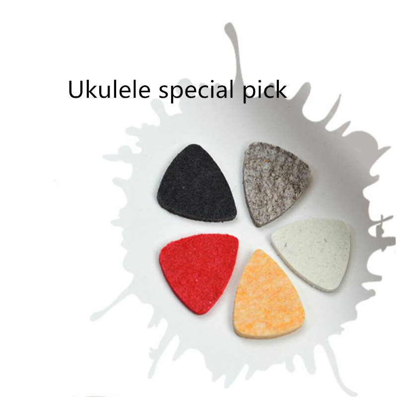 5 teile/los Ukulele wählen Bunte Weiche Filz Plektrum Vermittler Spezielle-förmigen Filz Pad wählt Gitarre Musical Instrument Zubehör