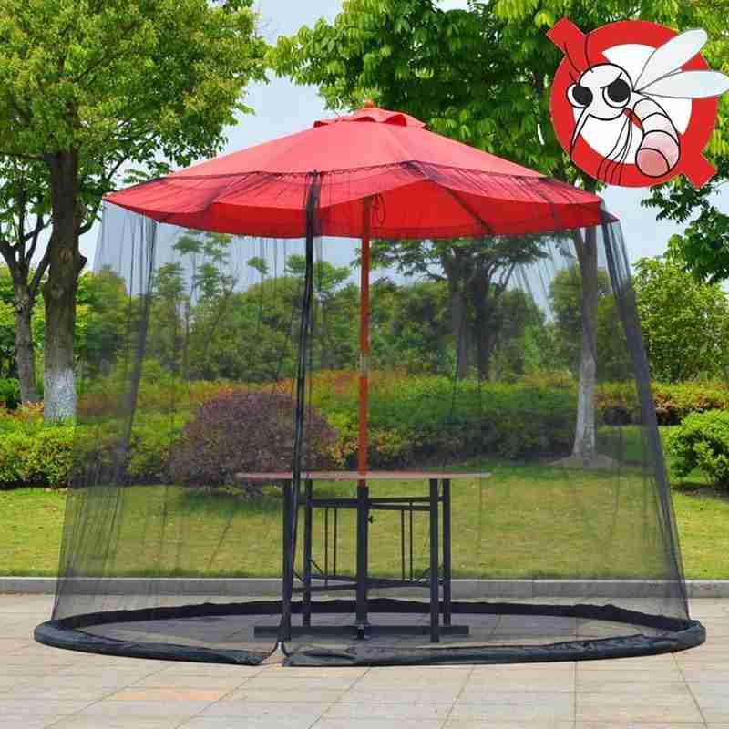 Mosquito Net Outdoor Patio Umbrella Net Cover Roman Free Installation Anti-mosquito Umbrella Umbrella Straight X2B9