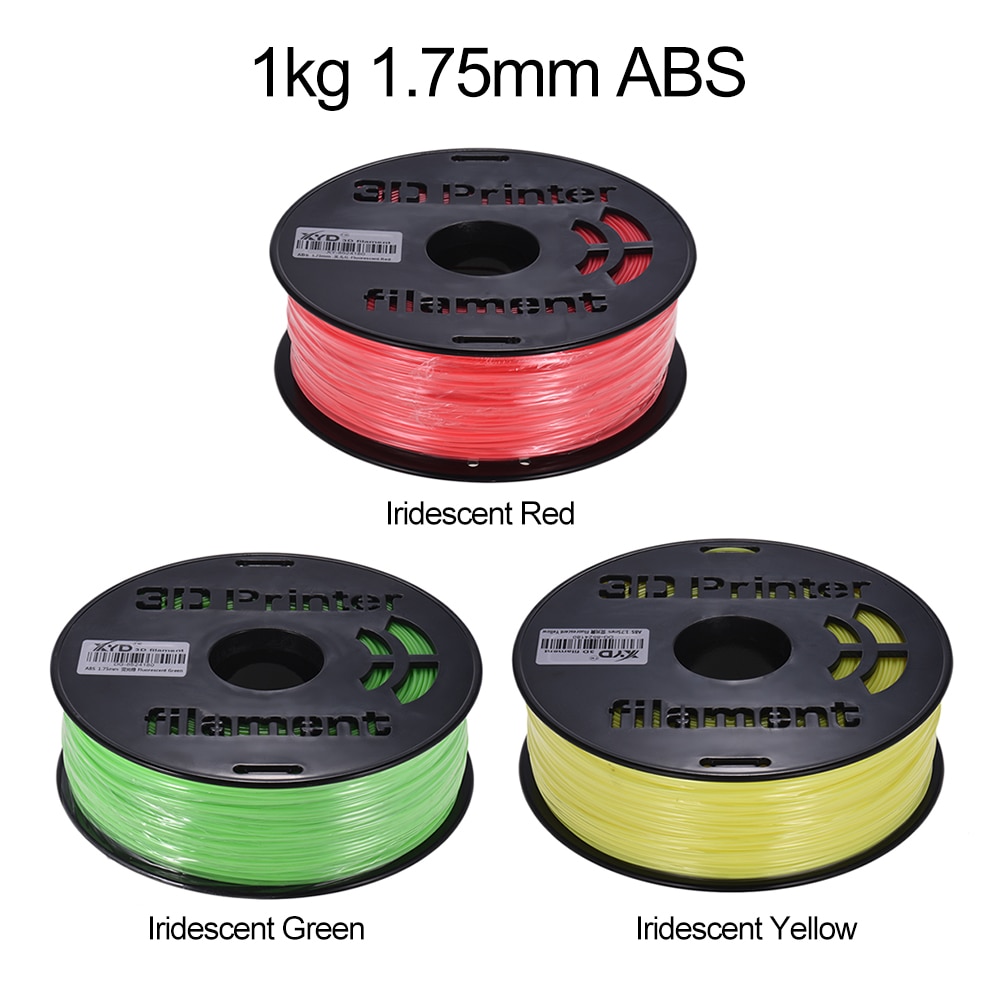 Filaments colorés d'impression de couleur irisée de diamètre du Filament 1.75mm d'abs de 1 KG/bobine pour des imprimantes 3D dessinant des stylos