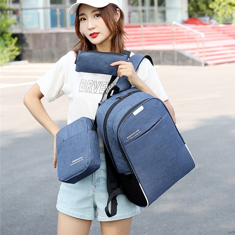 3 set/piece Schoolbags For Teenager Girl Women Backpacks Travel Shoulder Bag Women Student School Bag For teenager girls