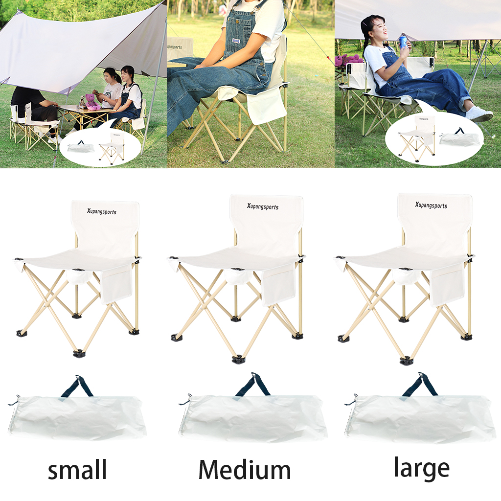 Camping Chair, Portable Folding Chair, Compact And Sturdy, for Outdoor, Hiking, Travel, Folding Picnic Seat with Bag