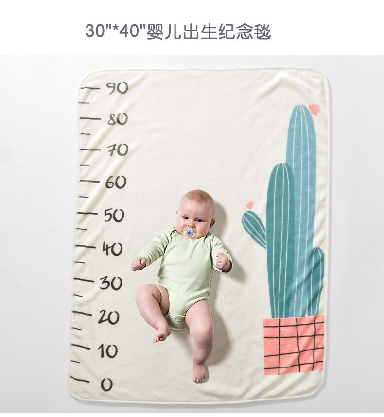 Baby tæpper nyfødte blomster spædbarn swaddle wrap tæppe super blød fleece baby fotografi propsmilestone tæppe: Himmelblå