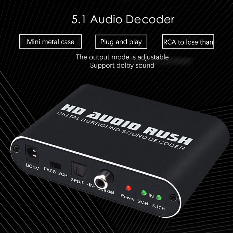 FULL-AC-3DTS Decoder 5.1-Channel For DOLBY Decoding Of The Spdif Input Of The 5.1-Channel Digital Audio Converter