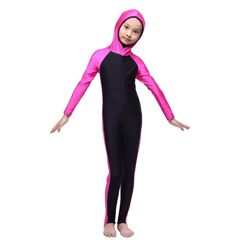 HaleyChan-bañador tradicional de para Niña musulmana, Burkini, traje de baño para niña, ropa de playa para niña, Banador