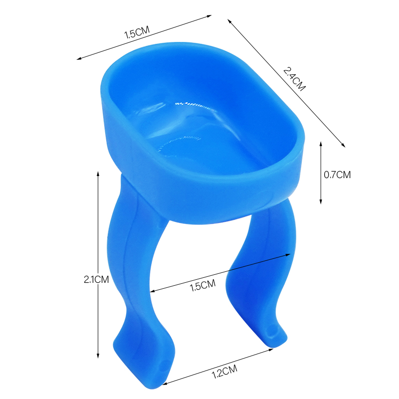 10 Uds. Anillo para mezclar Dental, tazón, taza, soporte de silicona de plástico, plato Dappen de Color aleatorio, anillos para pasta de profilaxis, herramienta práctica