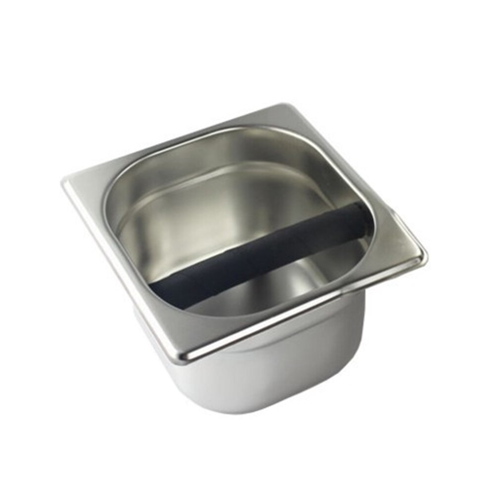 Bin Stainless Steel Coffee Knock Box Durable Home Use Silver Container Tray Practical Deep Coffee Supplies Kitchen Tool