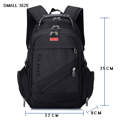 SIXRAYS Children School Bags USB Charging Business Casual Tourist Anti-theft Waterproof 15.6 Inch Laptop Men Backpack: DSR0010SBL