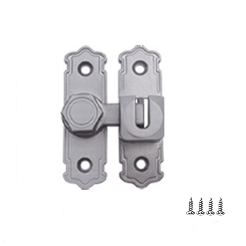 Protable Safety Sliding Door Catch Anti-theft Aluminum Alloy Door Bolts 90 180 Degree Door Buckle Kitchen Bedroom Bathroom: Multicolor