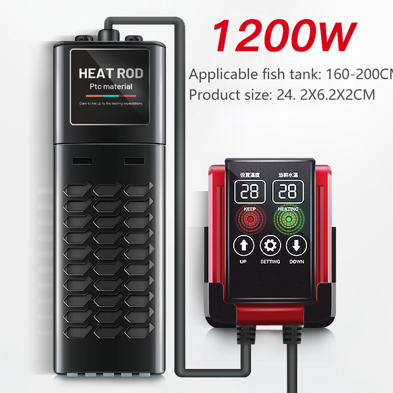 1200w Aquarium Aquarium Heizung LED-Temperatur anzeige einstellbare Wasser heizstab konstante automatische Temperatur