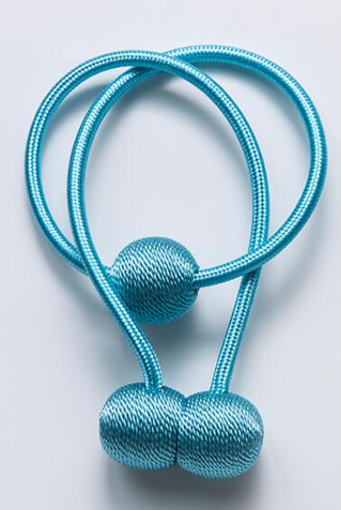 Magnetiska gardinbindningar klämmor legering stickmönster slipsspännen klämmor gardinbindningsring baksidor med kulmagnet: Himmelsblå