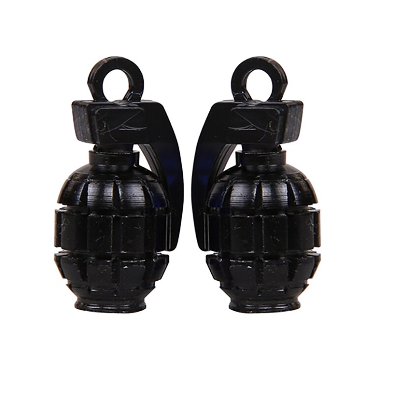 2pcs Aluminum Alloy Valve Nozzle Cap Bicycle Dust proof Wheel Cover MTB Road Bike Tire Cover Hat Mountain Bike Air Nozzle Plug: BLACK