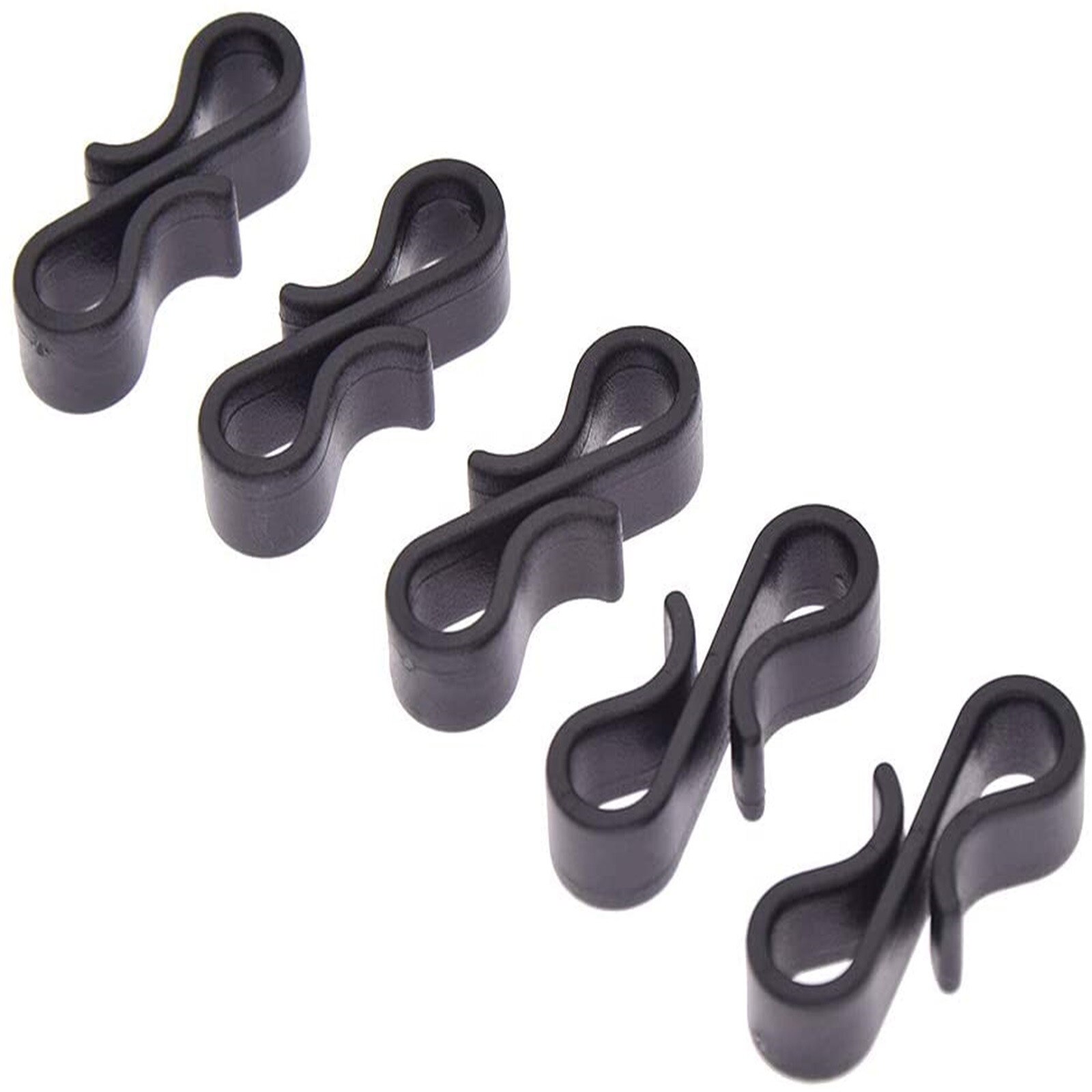 50pcs black S-shaped gutter hanging hook wedding outdoor plastic bag plastic hook home kitchen wall fixing hook brancher