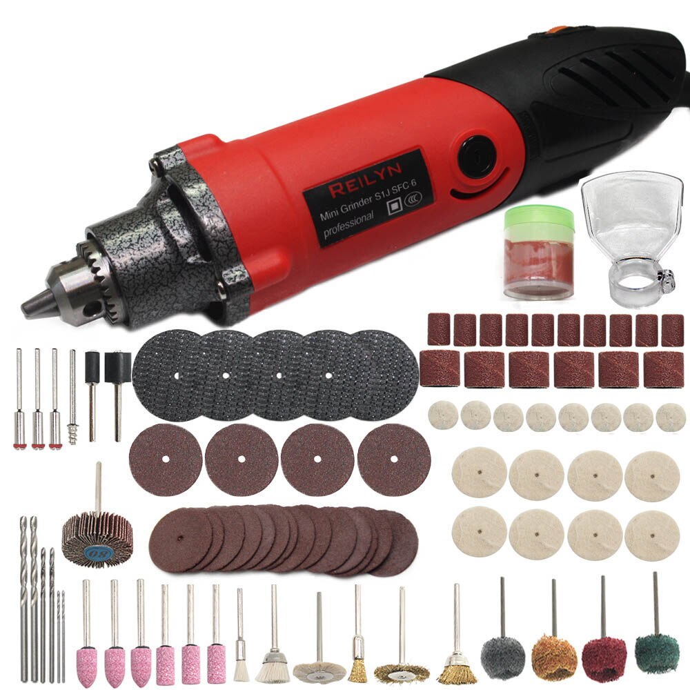 240W small Grinder dremel handy drill 8000-30000rpm mini grinders machine 0.5-6.5mm clamping chuck for dremel: B