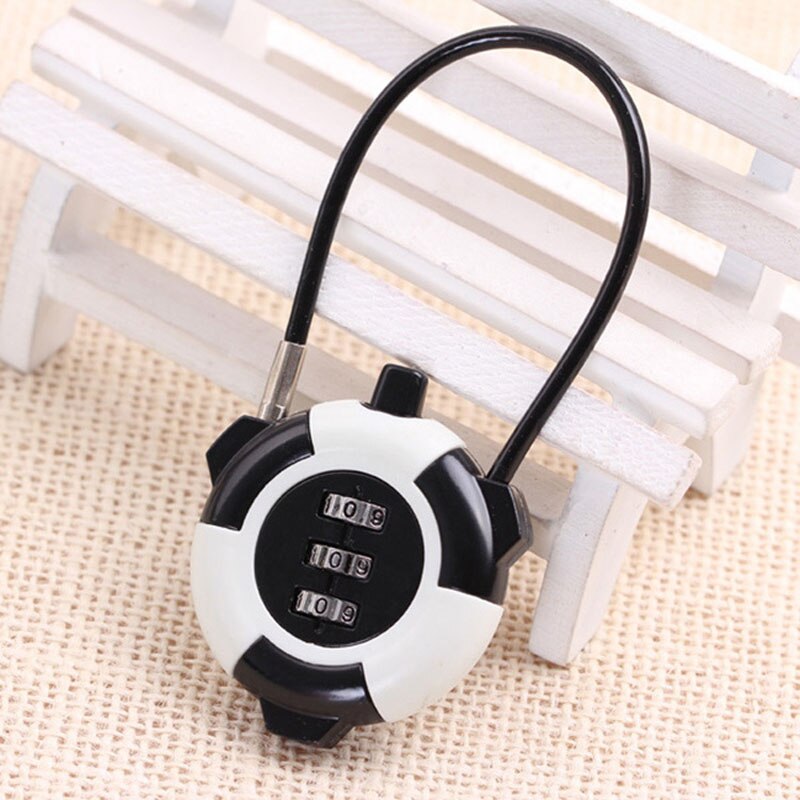 Mini Luggage Bag Zip Diary Diary Notebook Combination Wire Rope Cable Lock Cartoon