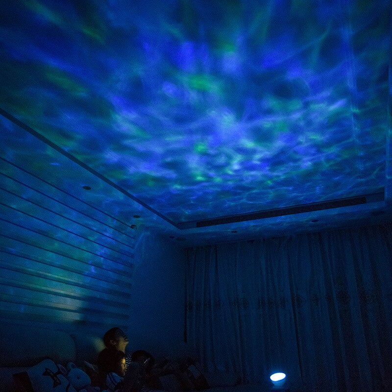 Nyhed selvlysende legetøj baby nat søvn lys stjerne himmel hav bølge musikafspiller projektor lampe børn led søvn berolige lys