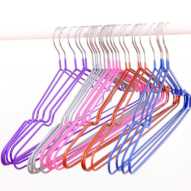 Neues PVC Beschichtet KleiderbüGel Rutschfeste Metall Shirt Hosen Haken KleiderbüGel KleiderbüGel 10 teile/los