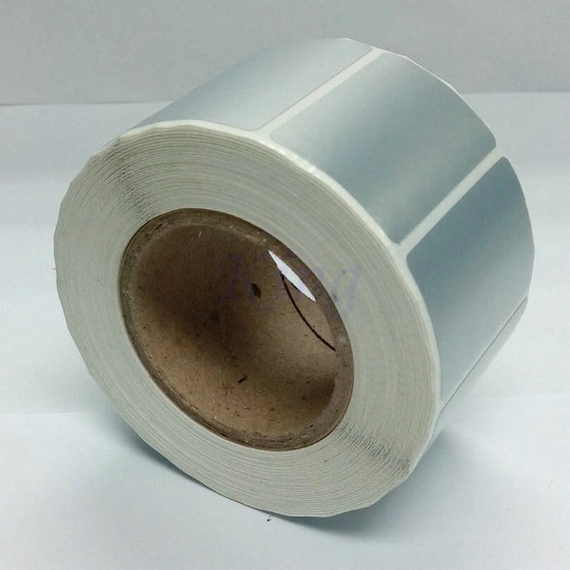 Silver PET Label Sticker 50x30mm 1500 Pieces/Roll Silver Label Waterproof Tearproof Oilproof For Product Label S/N Label
