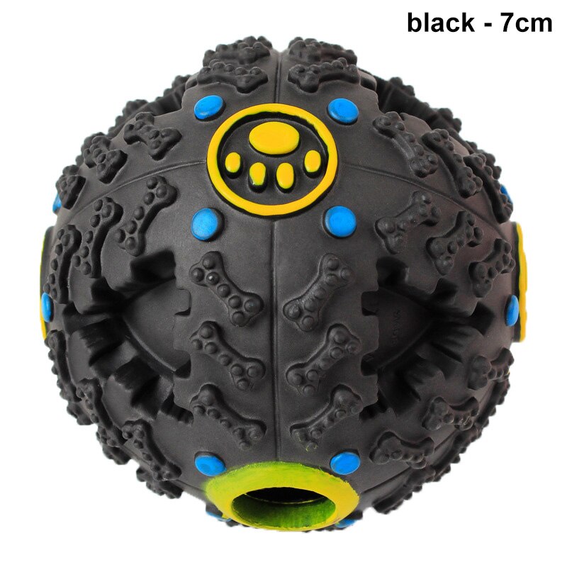 1 Pcs Treat Dispensing Dog Toy Ball Food Dispenser Squeak Smart Doggie Interactive Chew Toys SP99: White / L