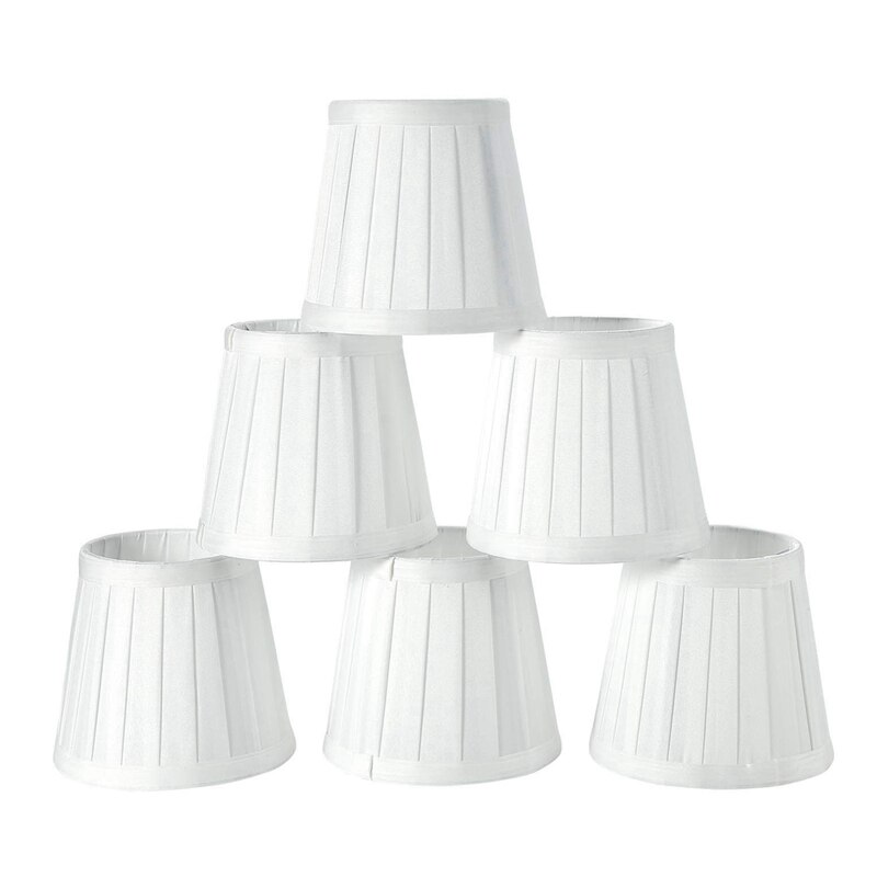 Moderne Europese Stijl Droplight Wandlamp Kaars Kroonluchter Lampenkap 6 Stuks Set (Effen Wit)