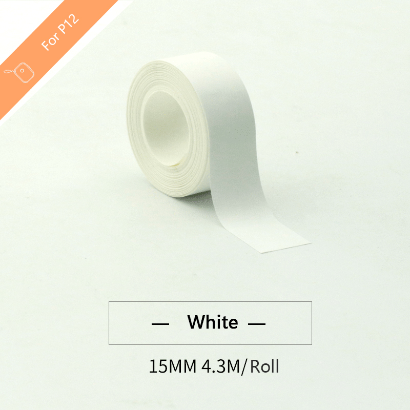 1Roll white transparent label sticker Label Maker Paper for P12 P15 P50 Phomemo Q30 D30 label printer Name Sticker Thermal label: K