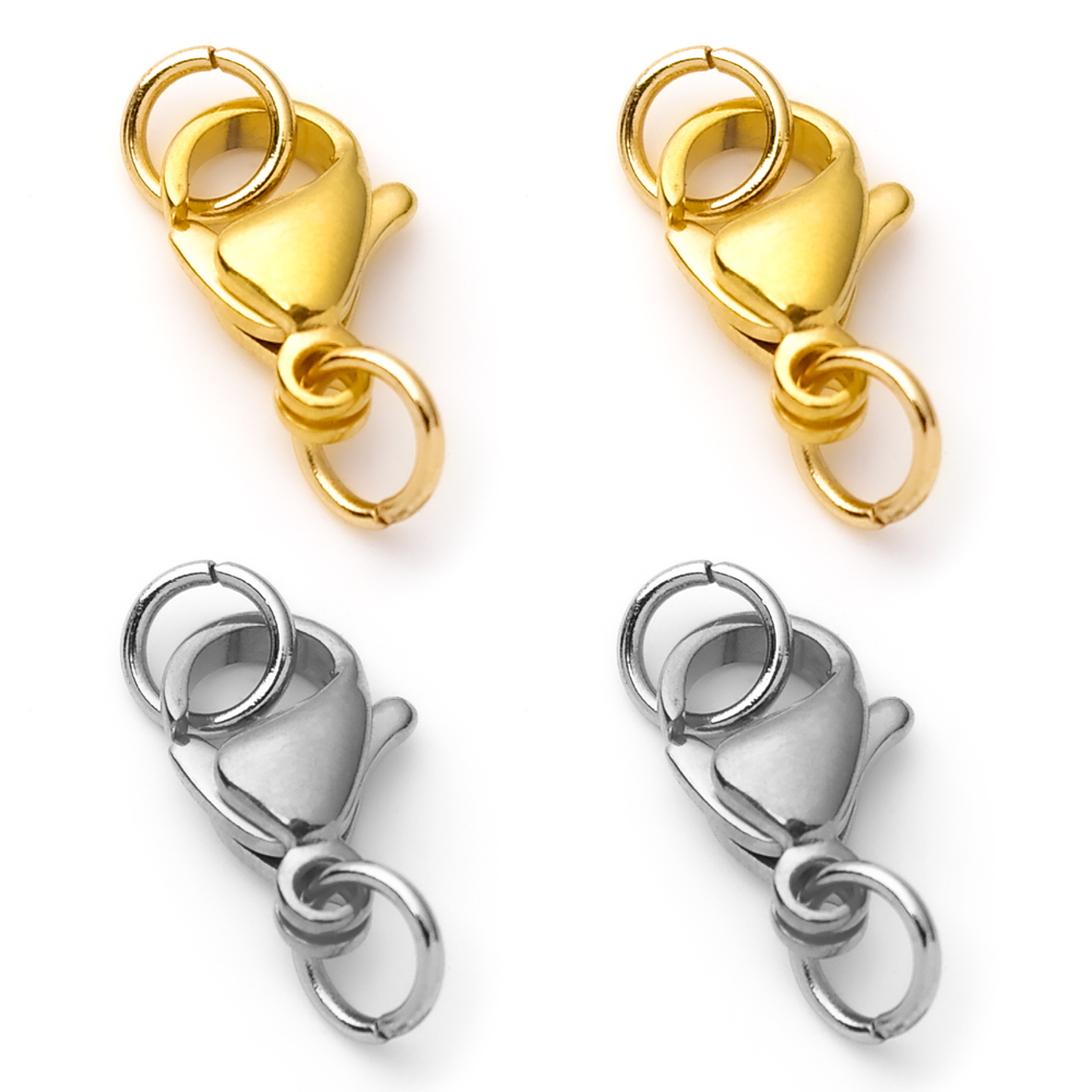 30Pcs Rvs Karabijn Met Jump Ringen Voor Diy Ketting Armband Sieraden Maken Bevindingen Supplies Sluit