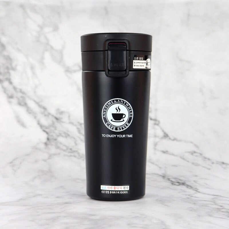 Premium coffee cup stainless steel thermos flask empty tumbler flask thermos bottle water tea mug Thermo Cup: black