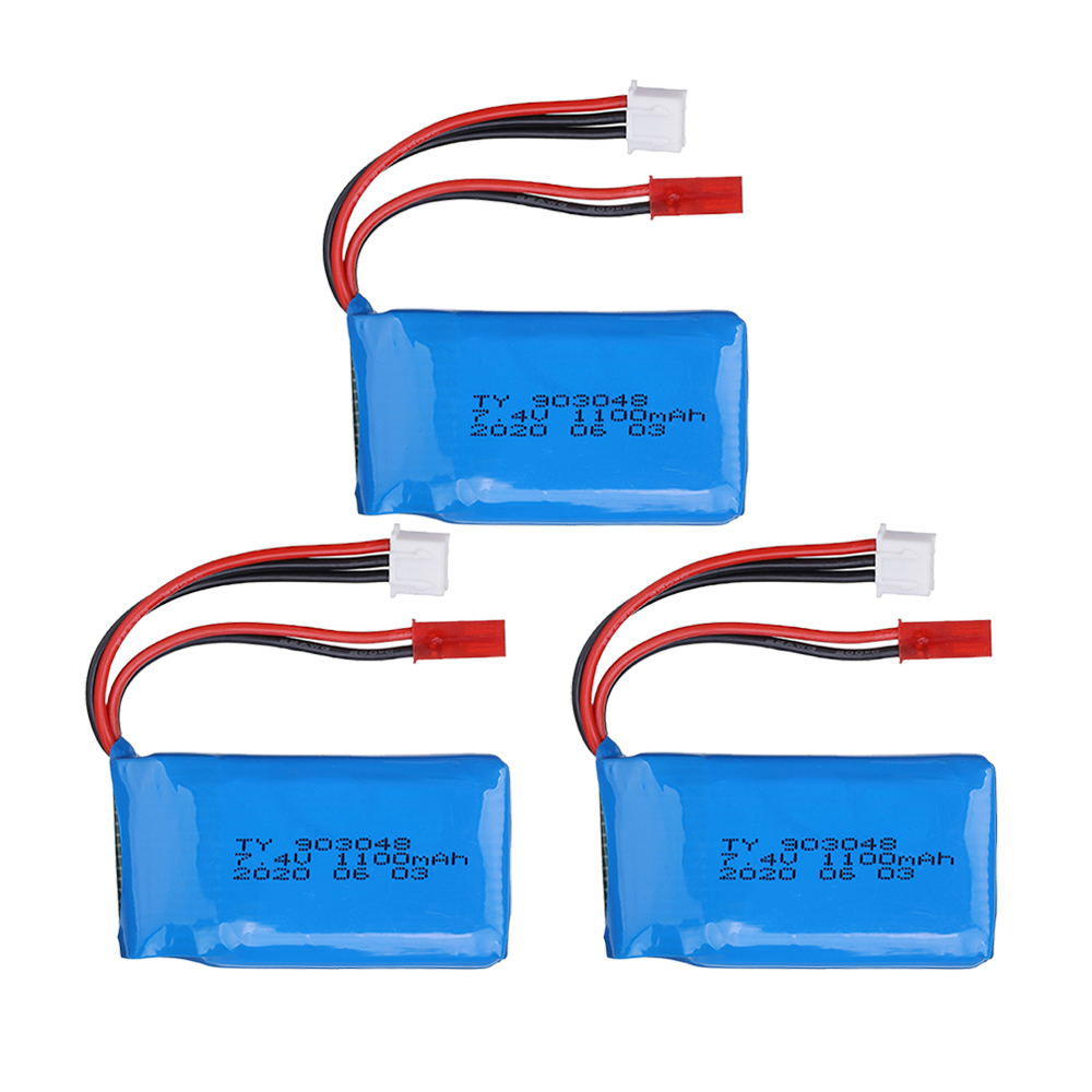 7,4 V 1100 mAh Li-Po Batterie für WLtoys A949 A959 A969 A979 V912 V913 V353 k929 V262 L959 T23 T55 F45 2S 7,4 V Auto Batterie teile: Blau