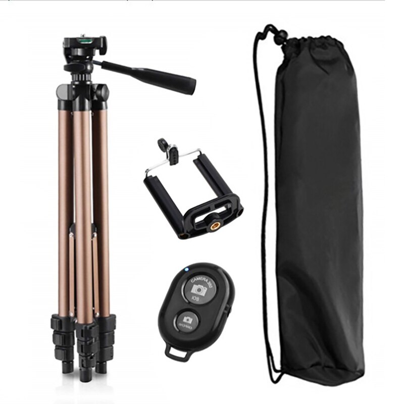for Mobile Phone DSLR Sports Camera Live Bracket 360°Rotating Retractable and Heightening 1.3M Portable Tripod